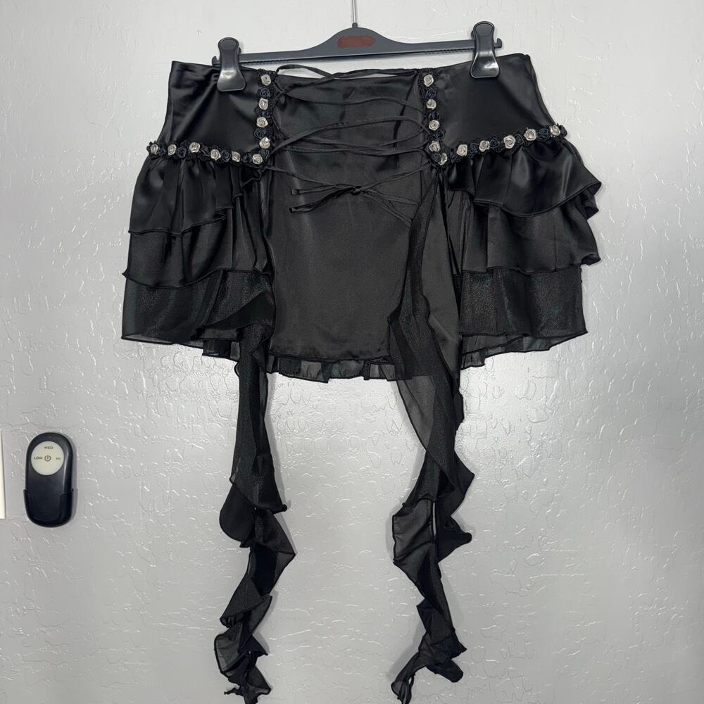 Dollskill Fae Charms Mini Skirt - Black, 1X